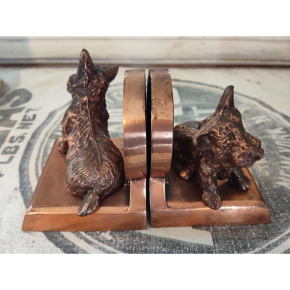 Vtg Art Deco Scotty Terrier Bookends Scottish Terrier Dog - Picture 5 of 13